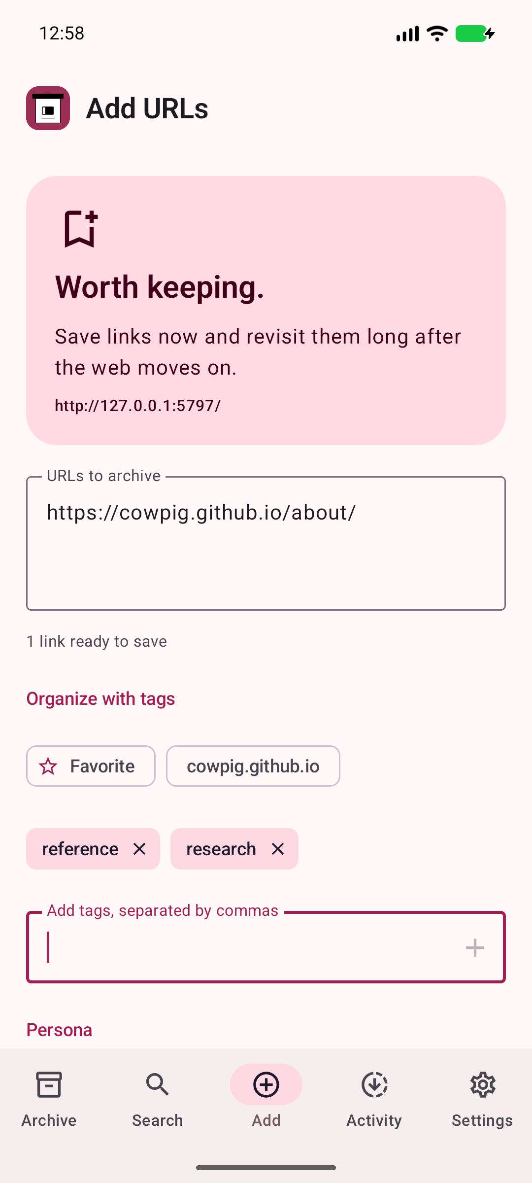 Make it easy to find — Choose existing tags or add your own.
