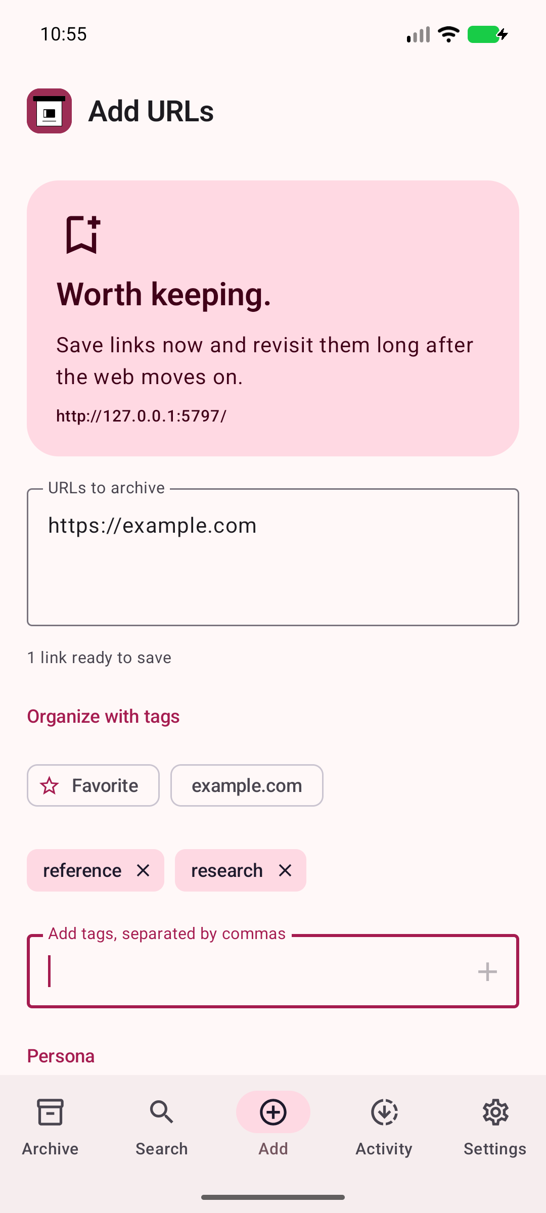 Make it easy to find — Choose existing tags or add your own.